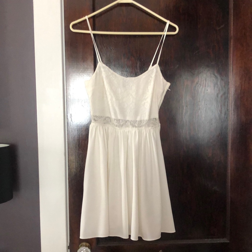 White spaghetti strap dress